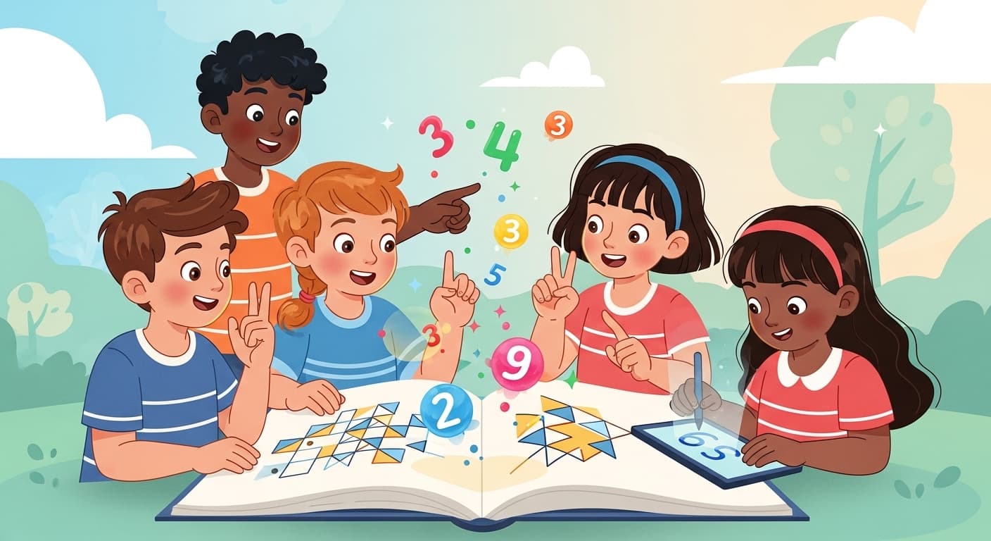 Students practicing Vedic Mathematics